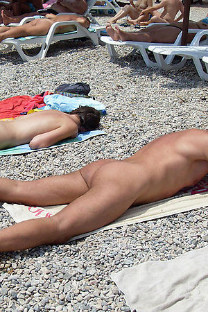 Hidden camera on the nudist beach
