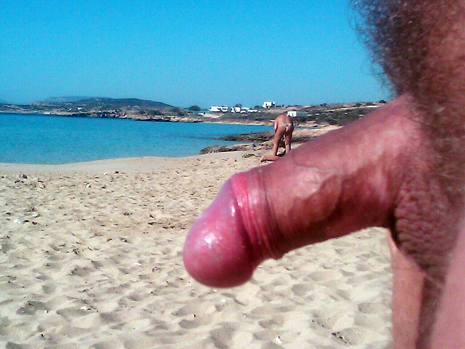 Nudist yellow masturbate cock on beach