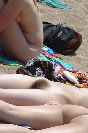 Lesbian couples at nude beach