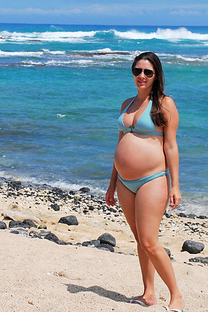 Pregnant ladies on a nudist-naturist beach